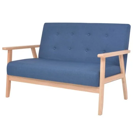 2 seater blue fabric sofa by vidaXL, Sofas - Ref: Foro24-244655, Price: 218,47 €, Discount: %