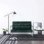 Sofá 2 plazas con reposabrazos cromados terciopelo verde oscuro de vidaXL, Sofás - Ref: Foro24-282164, Precio: 153,13 €, Desc...