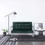 Sofá 2 plazas con reposabrazos cromados terciopelo verde oscuro de vidaXL, Sofás - Ref: Foro24-282164, Precio: 164,48 €, Desc...