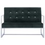 Sofá 2 plazas con reposabrazos cromados terciopelo verde oscuro de vidaXL, Sofás - Ref: Foro24-282164, Precio: 164,48 €, Desc...