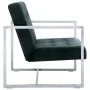 Sofá 2 plazas con reposabrazos cromados terciopelo verde oscuro de vidaXL, Sofás - Ref: Foro24-282164, Precio: 153,13 €, Desc...