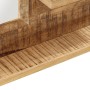 Espejo con estantes madera maciza de mango y vidrio 80x8x55 cm en Espejos | Comprar online en Foru.es