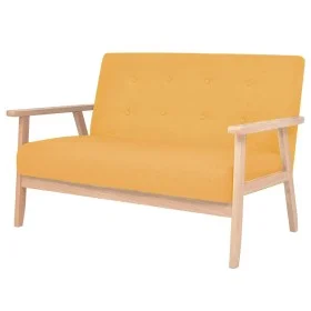 2 seater yellow fabric sofa by vidaXL, Sofas - Ref: Foro24-244658, Price: 175,70 €, Discount: %