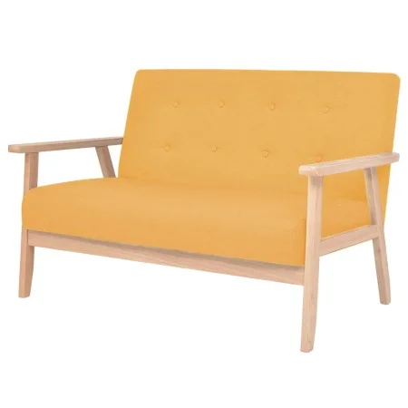 2 seater yellow fabric sofa by vidaXL, Sofas - Ref: Foro24-244658, Price: 175,70 €, Discount: %