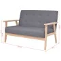 2-Sitzer-Sofa dunkelgrauer Stoff von vidaXL, Sofas - Ref: Foro24-244652, Preis: 201,86 €, Rabatt: %