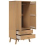Armario OLDEN madera maciza de pino marrón 76,5x53x172 cm en Armarios roperos | Comprar online en Foru.es