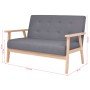 Sofá de 2 plazas tela gris oscura de vidaXL, Sofás - Ref: Foro24-244652, Precio: 205,35 €, Descuento: %