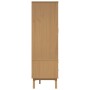 Armario OLDEN madera maciza pino blanco y marrón 76,5x53x172 cm en Armarios roperos | Comprar online en Foru.es