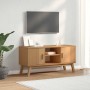 Mueble de TV OLDEN madera maciza de pino marrón 114x43x57 cm en Muebles TV | Comprar online en Foru.es