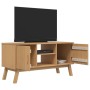 Mueble de TV OLDEN madera maciza de pino marrón 114x43x57 cm en Muebles TV | Comprar online en Foru.es