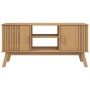 Mueble de TV OLDEN madera maciza de pino marrón 114x43x57 cm en Muebles TV | Comprar online en Foru.es
