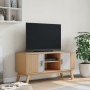 Mueble de TV OLDEN madera maciza pino gris y marrón 114x43x57cm en Muebles TV | Comprar online en Foru.es