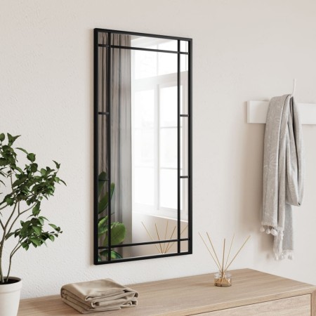 Espejo de pared rectangular de hierro negro 40x80 cm en Espejos | Comprar online en Foru.es