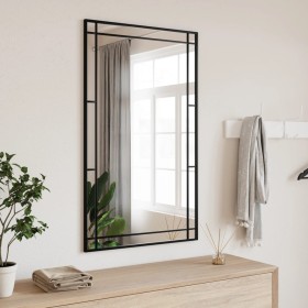 Espejo de pared rectangular de hierro negro 60x100 cm en Espejos | Comprar online en Foru.es