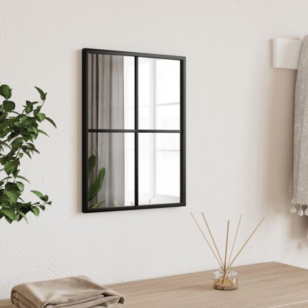 Espejo de pared rectangular de hierro negro 30x40 cm en Espejos | Comprar online en Foru.es