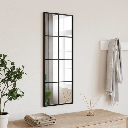 Espejo de pared rectangular de hierro negro 30x80 cm en Espejos | Comprar online en Foru.es