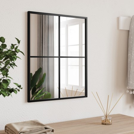 Espejo de pared rectangular de hierro negro 40x50 cm en Espejos | Comprar online en Foru.es