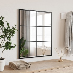 Espejo de pared rectangular de hierro negro 50x60 cm en Espejos | Comprar online en Foru.es