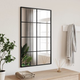 Espejo de pared rectangular de hierro negro 50x80 cm en Espejos | Comprar online en Foru.es
