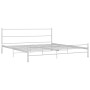 Estructura de cama de metal blanca 160x200 cm de vidaXL, Camas y somieres - Ref: Foro24-284696, Precio: 118,58 €, Descuento: %