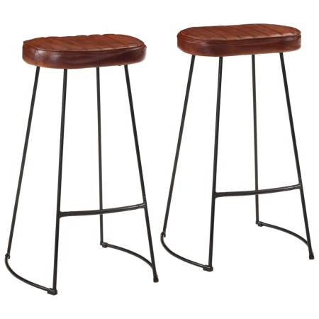Taburetes de bar Gavin 2 uds marrón oscuro 44x37,5x78 cm en Taburetes de cocina | Comprar online en Foru.es