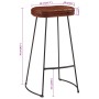 Taburetes de bar Gavin 2 uds marrón oscuro 44x37,5x78 cm en Taburetes de cocina | Comprar online en Foru.es