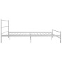 Estructura de cama de metal blanca 160x200 cm de vidaXL, Camas y somieres - Ref: Foro24-284696, Precio: 118,58 €, Descuento: %