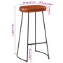 Taburetes de bar Gavin 2 uds 44x37,5x78 cm en Taburetes de cocina | Comprar online en Foru.es