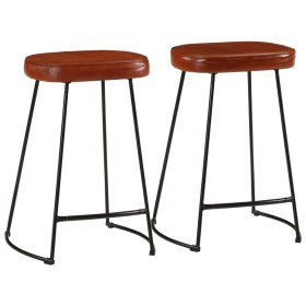 Taburetes de bar 2 uds marrón oscuro 41x29x62 cm en Taburetes de cocina | Comprar online en Foru.es