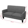 Sofá de 2 plazas 135x65x76 cm gris oscuro de vidaXL, Sofás - Ref: Foro24-244709, Precio: 226,06 €, Descuento: %