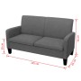 Sofá de 2 plazas 135x65x76 cm gris oscuro de vidaXL, Sofás - Ref: Foro24-244709, Precio: 221,42 €, Descuento: %