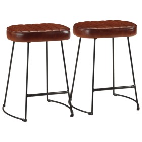 Taburetes de bar 2 uds marrón oscuro 40x29,5x53 cm en Taburetes de cocina | Comprar online en Foru.es