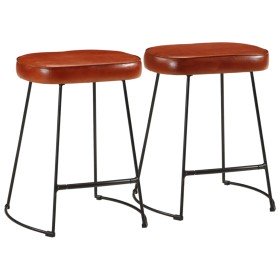 Taburetes de bar 2 uds marrón oscuro 40x29,5x53 cm en Taburetes de cocina | Comprar online en Foru.es