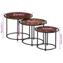 Mesas apilables 3 piezas madera maciza reciclada en Mesas auxiliares | Comprar online en Foru.es