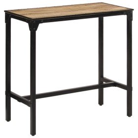 Mesa de bar madera maciza de mango rugoso 110x55x107 cm en Taburetes de cocina | Comprar online en Foru.es