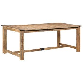 Mesa de comedor madera maciza de mango 200x100x75 cm en Mesas de comedor | Comprar online en Foru.es