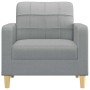 Sillón de tela gris claro 60 cm en Sofás | Comprar online en Foru.es