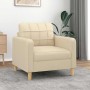 Sillón de tela color crema 60 cm en Sofás | Comprar online en Foru.es