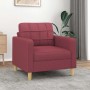Sillón de tela rojo tinto 60 cm en Sofás | Comprar online en Foru.es