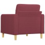 Sillón de tela rojo tinto 60 cm en Sofás | Comprar online en Foru.es