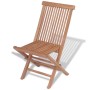 Sillas de jardín plegables 4 unidades madera maciza de teca de vidaXL, Sillas de jardín - Ref: Foro24-43040, Precio: 232,43 €...