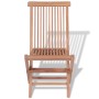 Sillas de jardín plegables 4 unidades madera maciza de teca de vidaXL, Sillas de jardín - Ref: Foro24-43040, Precio: 232,43 €...