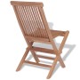 Sillas de jardín plegables 4 unidades madera maciza de teca de vidaXL, Sillas de jardín - Ref: Foro24-43040, Precio: 232,43 €...