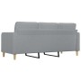 Sofá de 3 plazas de tela gris claro 180 cm en Sofás | Comprar online en Foru.es