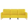 Sofá de 3 plazas de tela amarillo claro 180 cm en Sofás | Comprar online en Foru.es