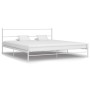Estructura de cama de metal blanco 200x200 cm de vidaXL, Camas y somieres - Ref: Foro24-284698, Precio: 94,25 €, Descuento: %