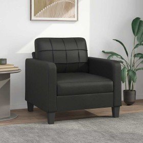 Sillón cuero sintético negro 60 cm en Sofás | Comprar online en Foru.es