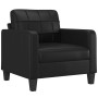 Sillón cuero sintético negro 60 cm en Sofás | Comprar online en Foru.es