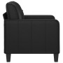Sillón cuero sintético negro 60 cm en Sofás | Comprar online en Foru.es