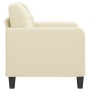 Sillón cuero sintético crema 60 cm en Sofás | Comprar online en Foru.es